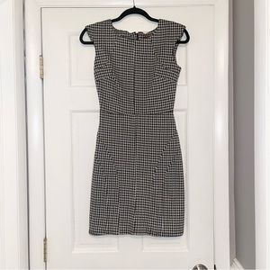 Merona houndstooth black and white sleeveless mini dress Extra Small